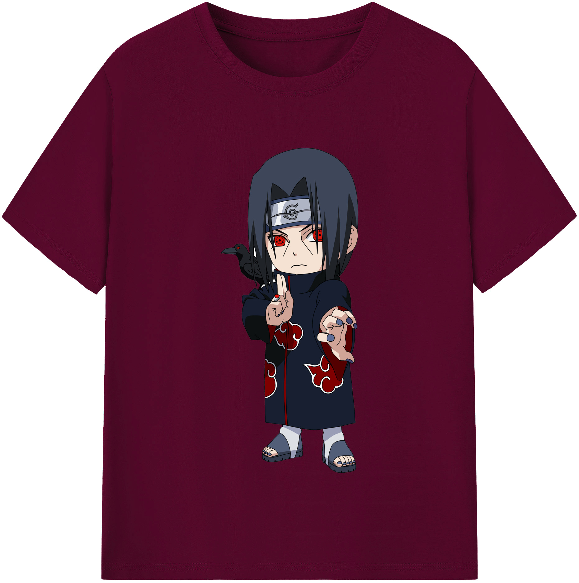 （画像用） NARUTO -ナルト- うちは イタチ Uchiha Itachi レディースカジュアルプリントTシャツ（綿100％）